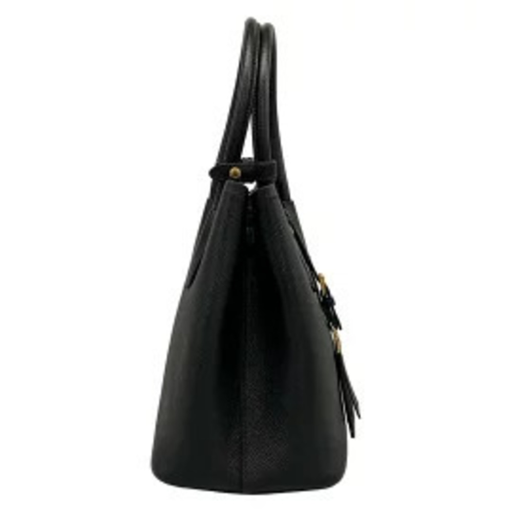 Prada Double Bag Tote Black Leather